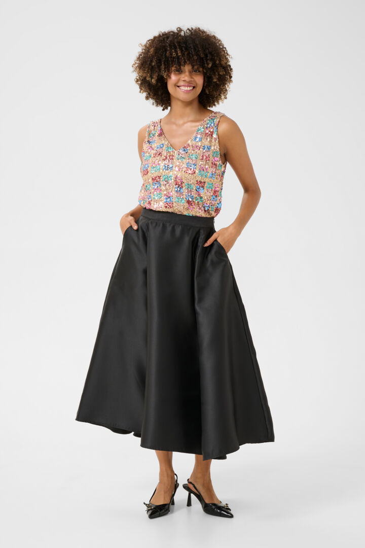 Tafta Satin Skirt