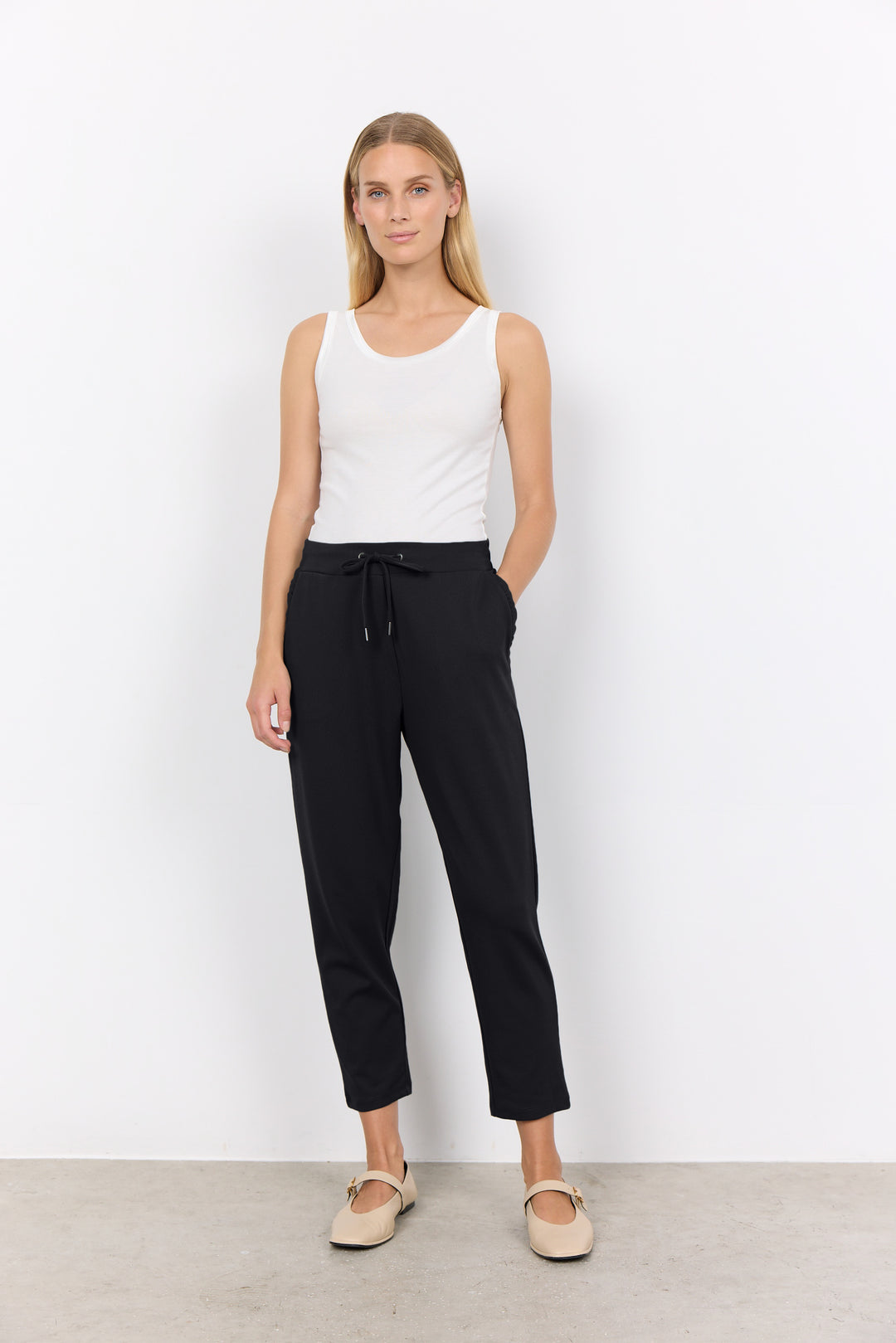 Siham 2 Pants Cropped Black