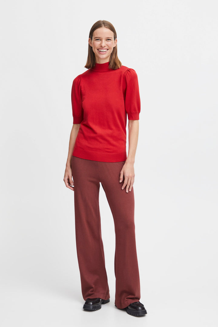 Morla Puff Sleeve Jumper Red