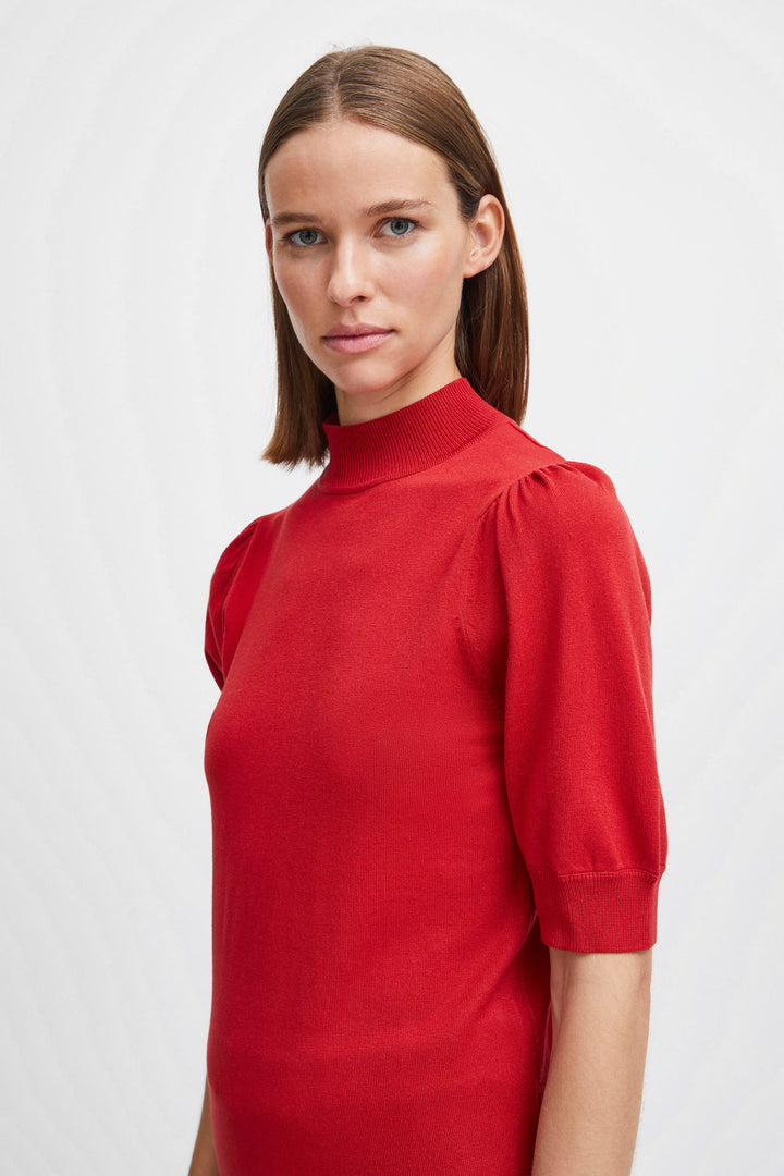 Morla Puff Sleeve Jumper Red